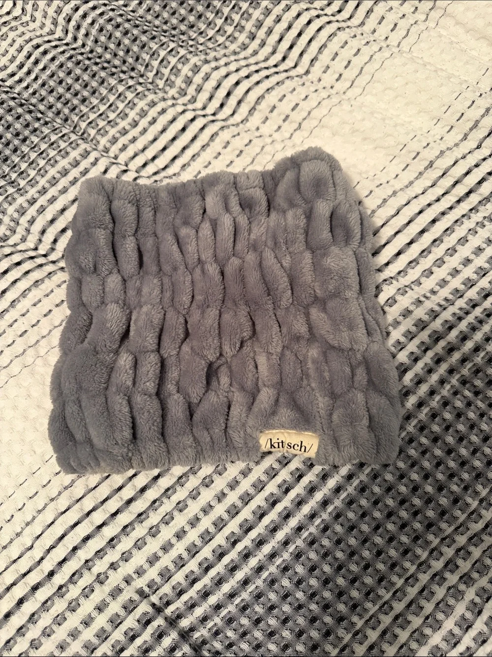Kitsch Plush Large Headband in Light Gray